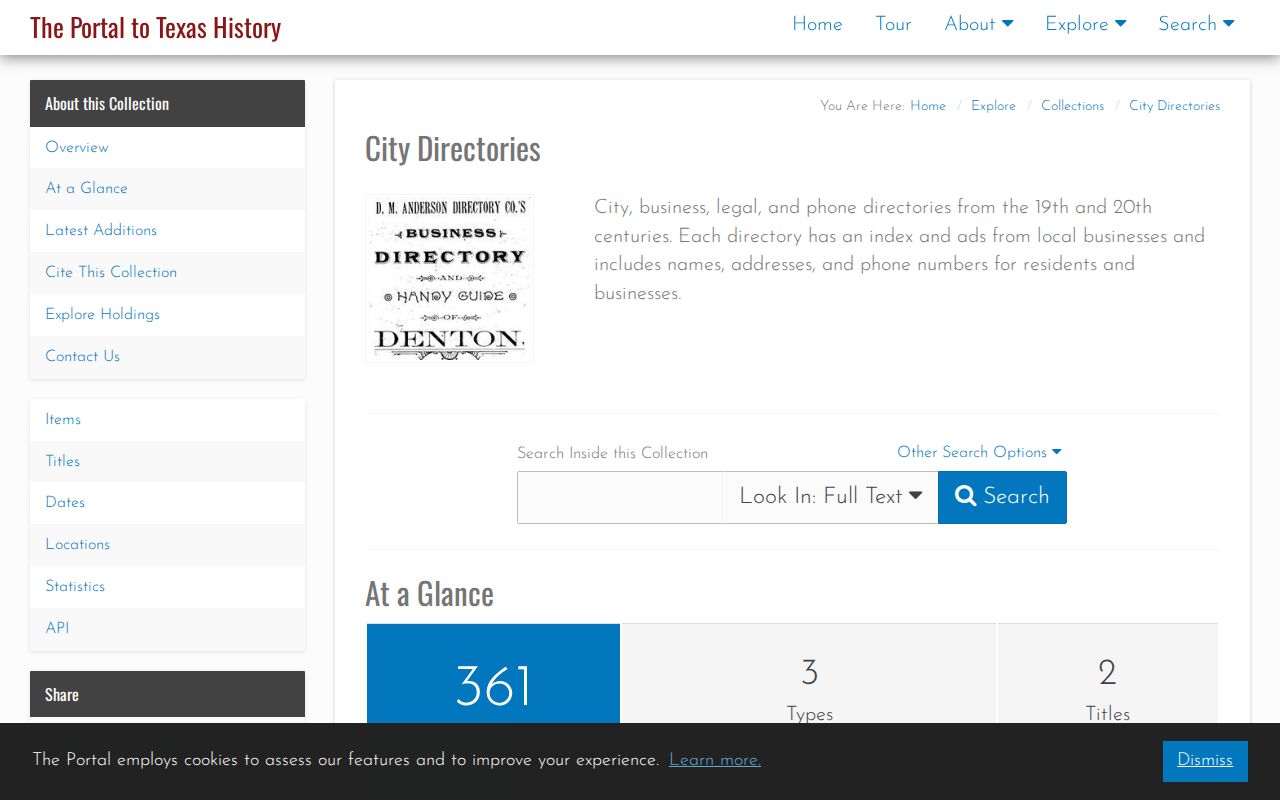 San Antonio city directory items in the Portal to Texas History collection