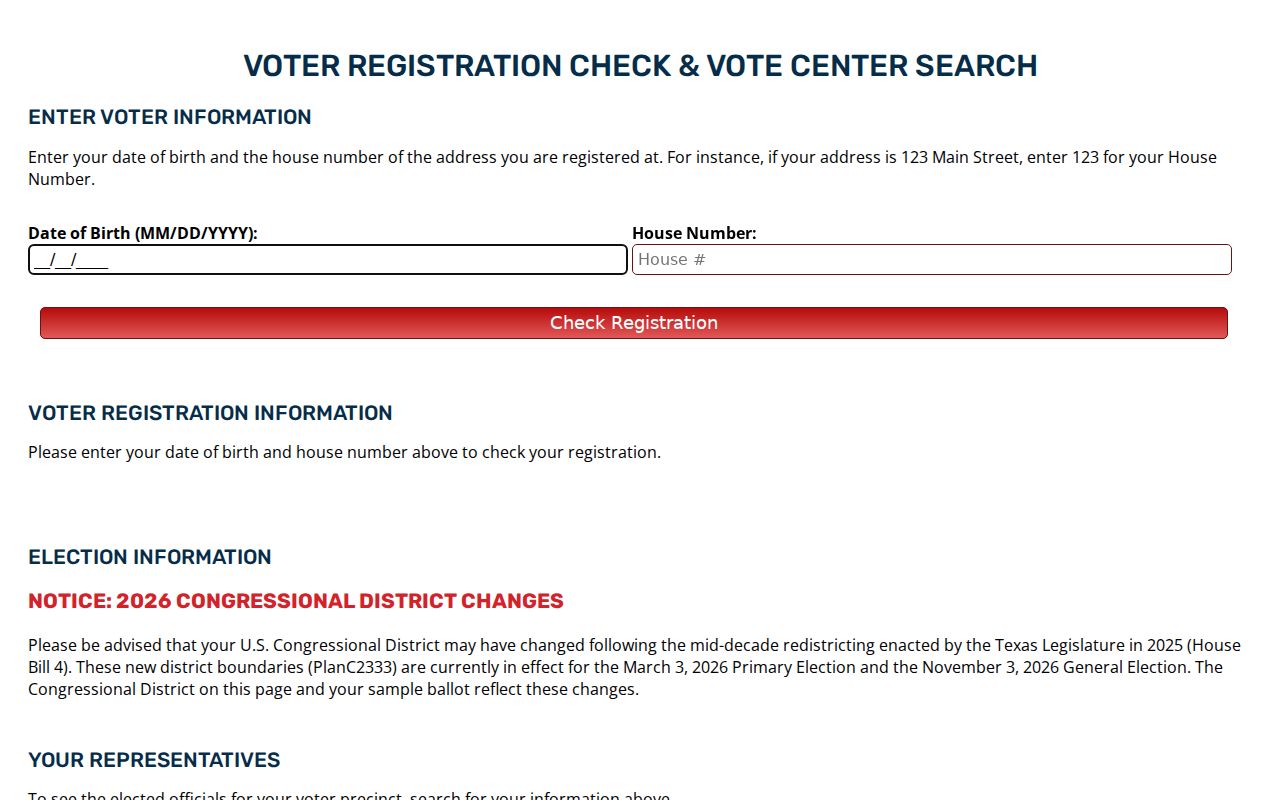 San Antonio residents directory Bexar voter lookup form